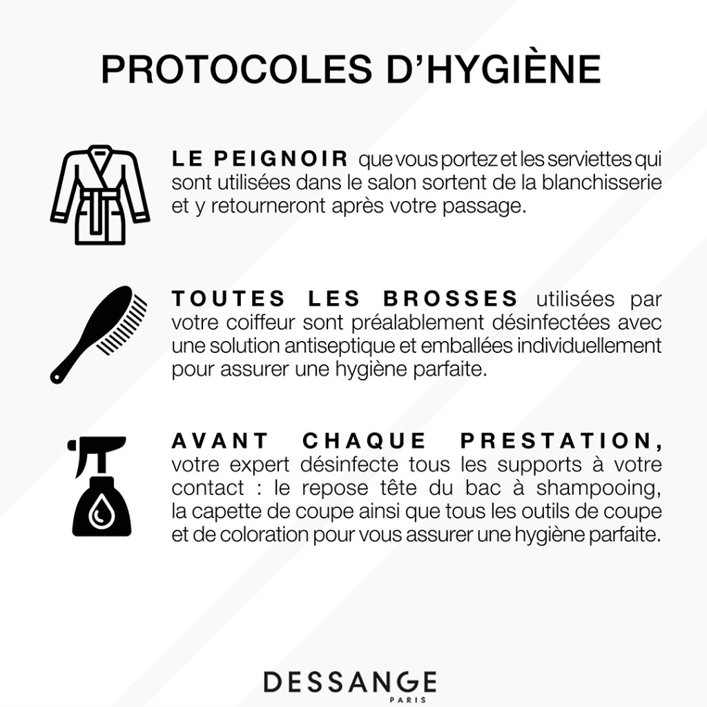Protocole d'hygiène Dessange Issy Les Moulineaux